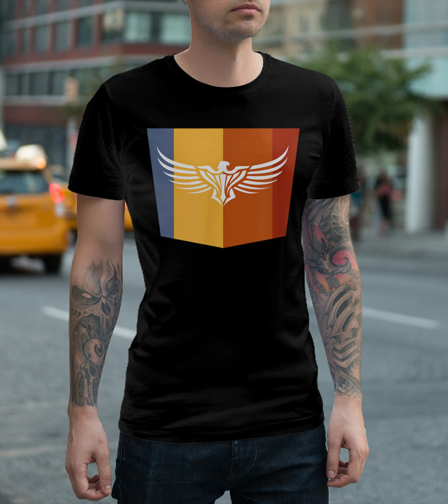 Falcon Great Eagle Winged Emblem with Tricolor Shield T-Shirt