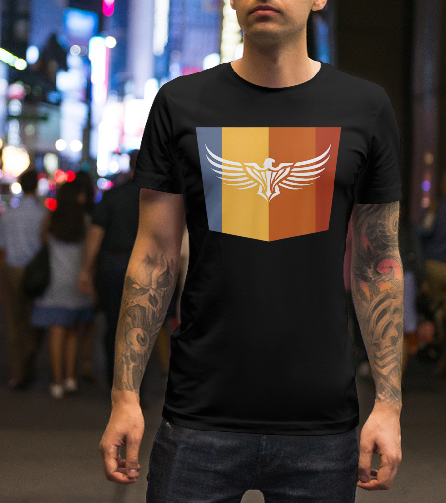 Falcon Great Eagle Winged Emblem With Tricolor Shield T-Shirt