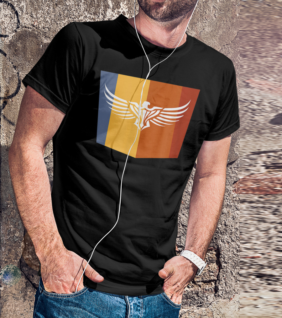 Falcon Great Eagle Winged Emblem With Tricolor Shield T-Shirt