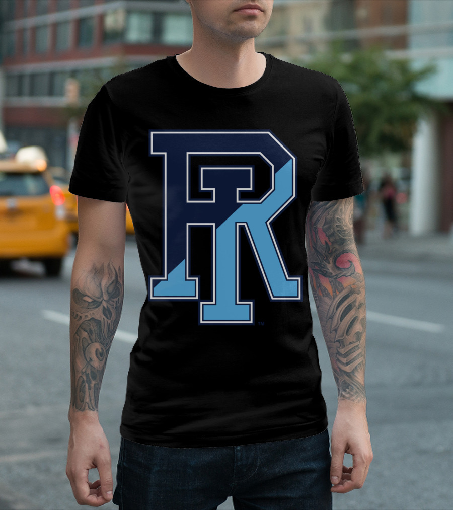 Rhode Island Rams Women's College NCAA Blue and Navy Logo PPRHI01 T-Shirt
