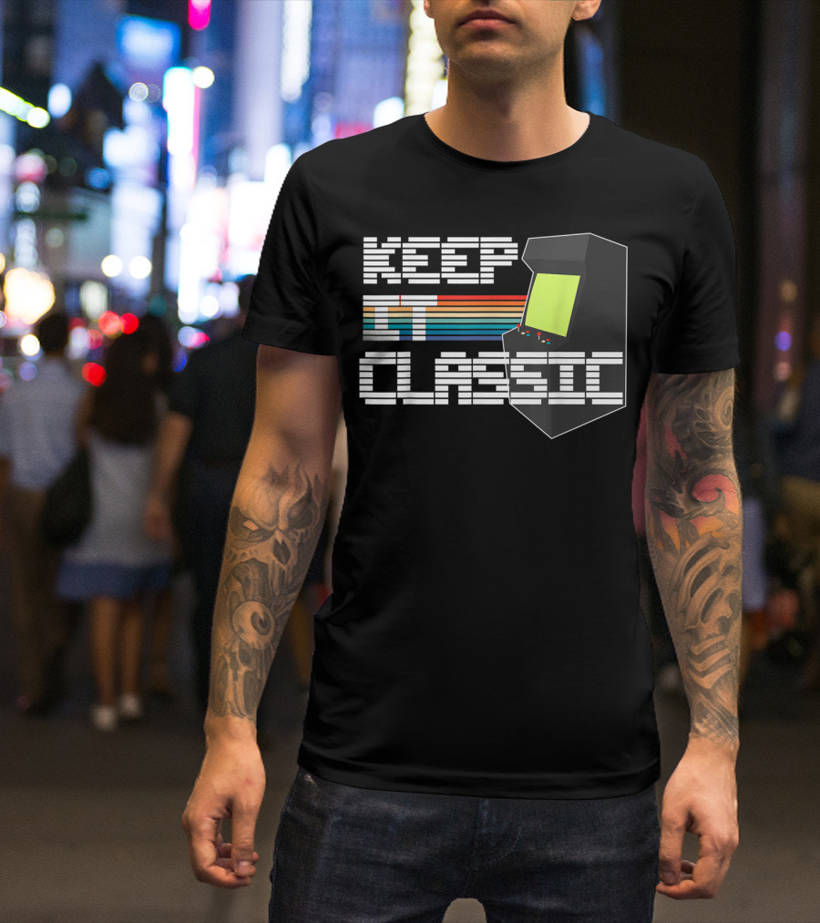 Keep It Classic Vintage Gamer 8Bit Arcade T-Shirt