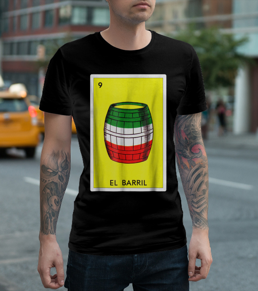 Loteria El Barril Card 9 Mexican Colors Classic Version T-Shirt