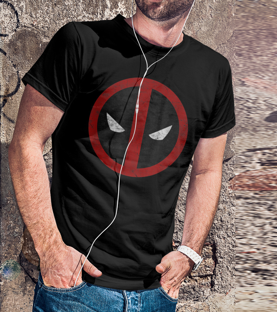 Marvel Deadpool Iconic Mask Emblem T-Shirt