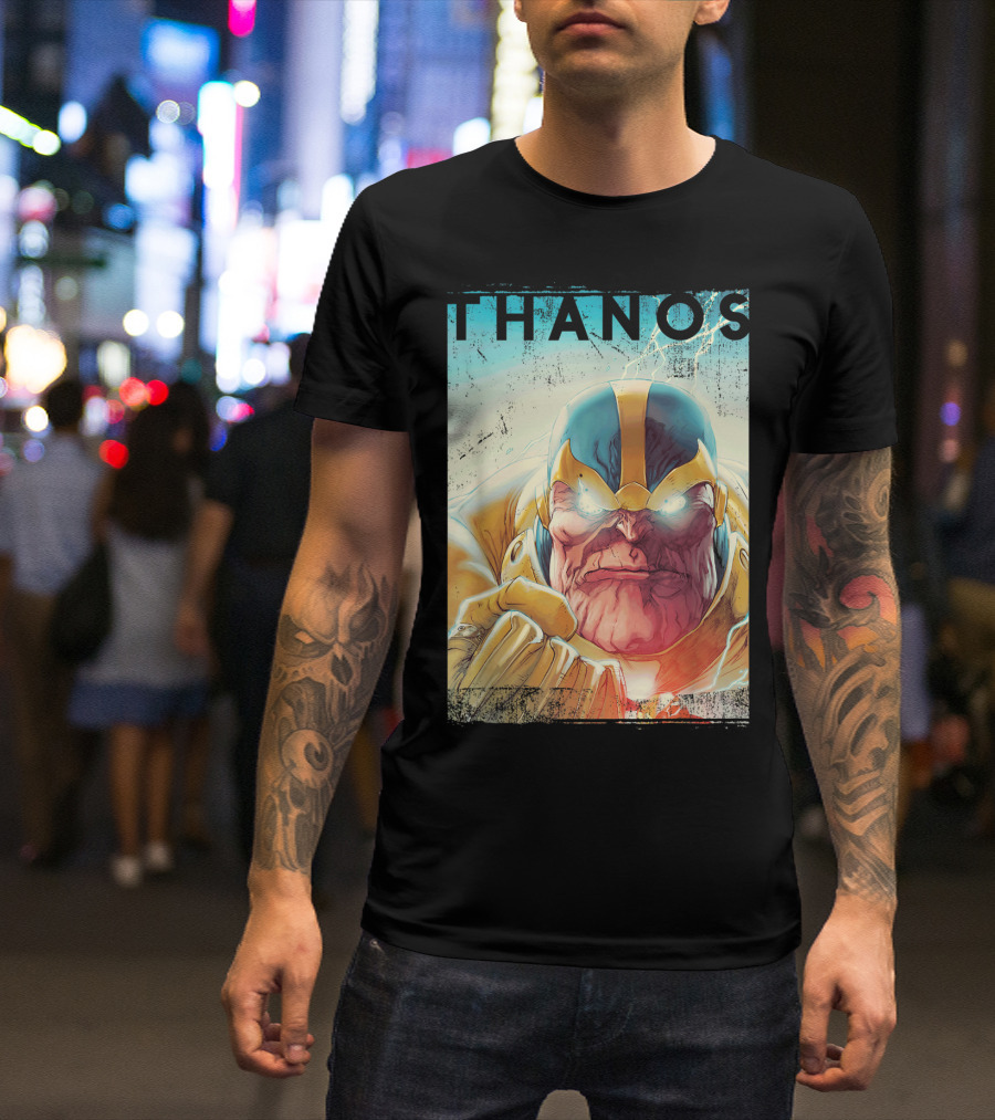 Marvel Thanos Vintage Iconic Character Close-Up T-Shirt