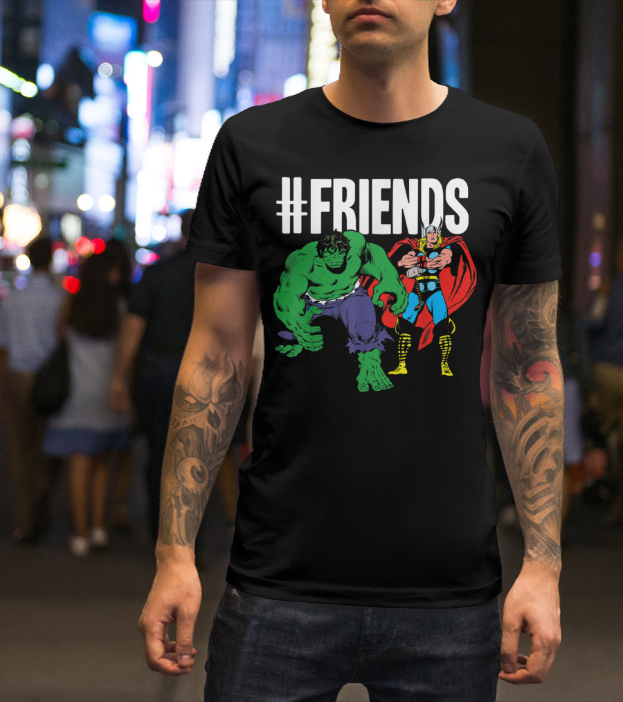 Marvel Thor Hulk #Friends T-Shirt