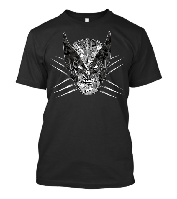 Marvel Xmen Wolverine Classic Comic Mask Claws T-Shirt