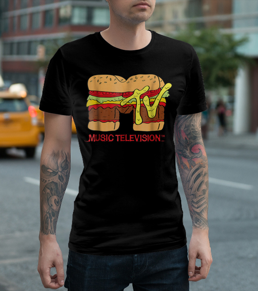 MTV Classic Hamburger Music Television T-Shirt