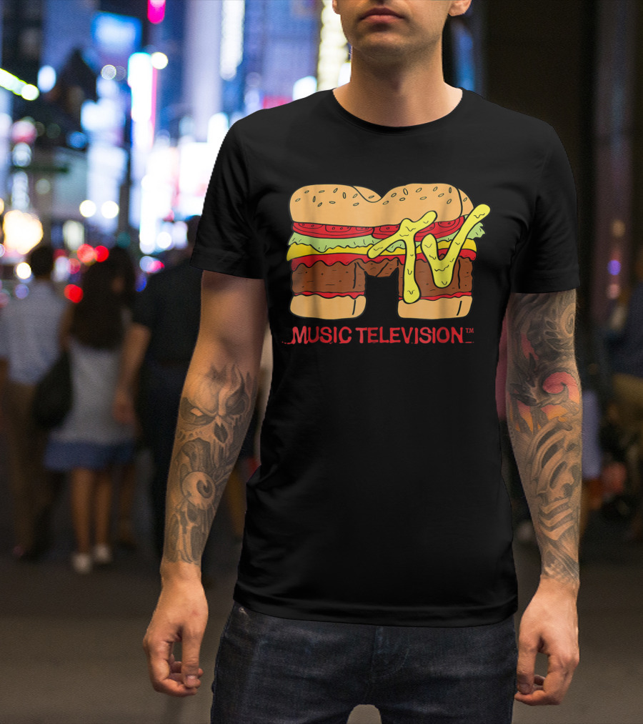 MTV Classic Hamburger Music Television T-Shirt