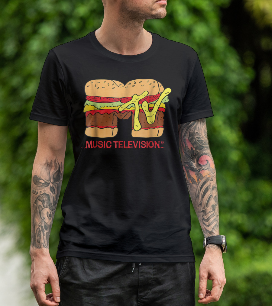 MTV Classic Hamburger Music Television T-Shirt