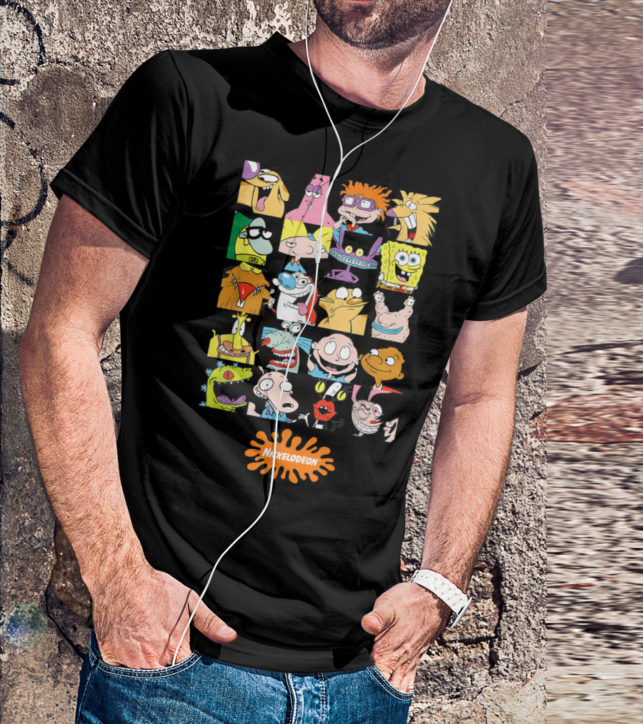 Nickelodeon Classic 90s Characters Featuring Rugrats Hey Arnold Spongebob Rocket Power And More T-Shirt
