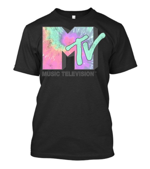 MTV Music Television Neon Tie Dye T-Shirt