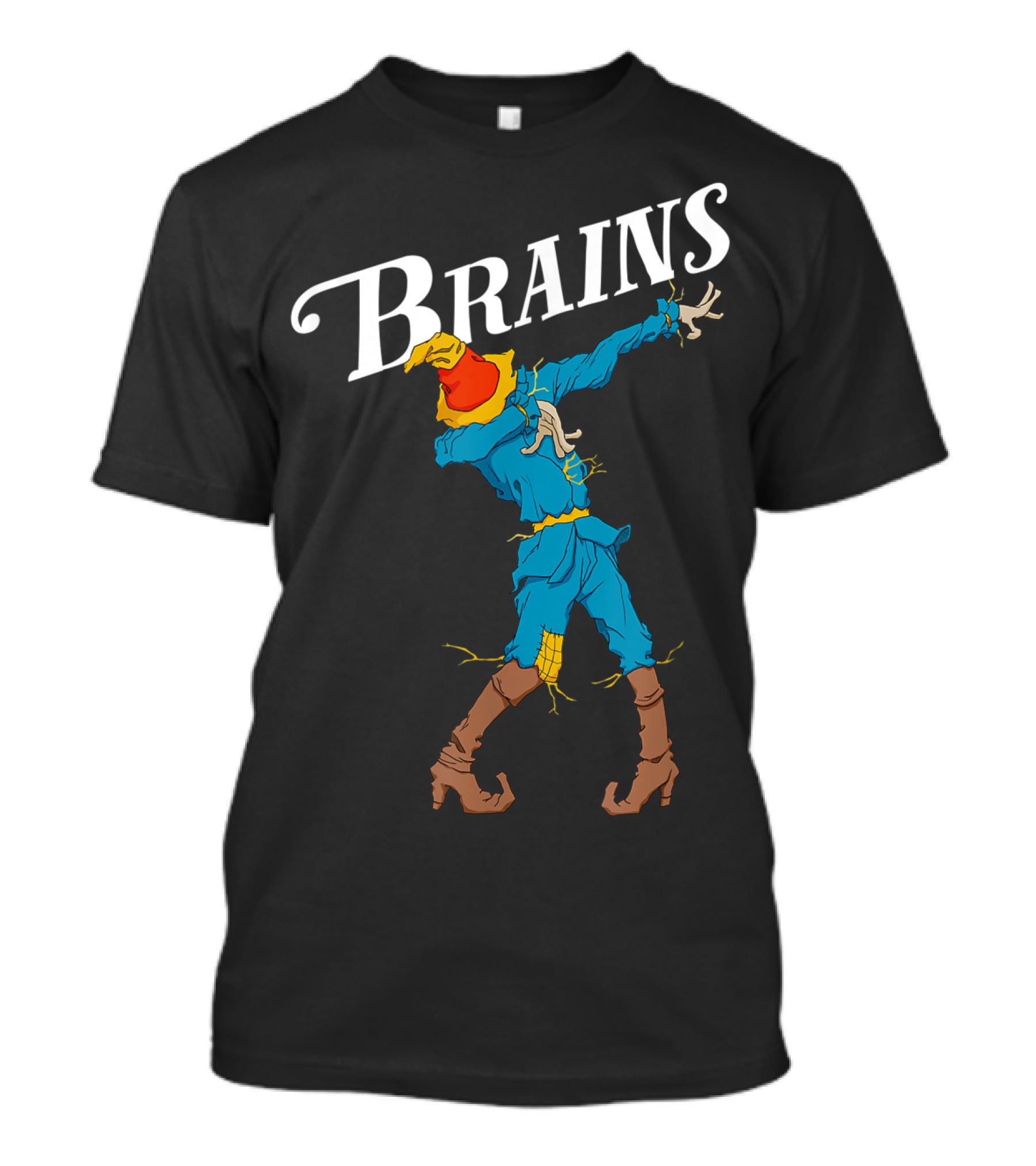 Brains Dabbing Scarecrow Oz Wizard T-Shirt