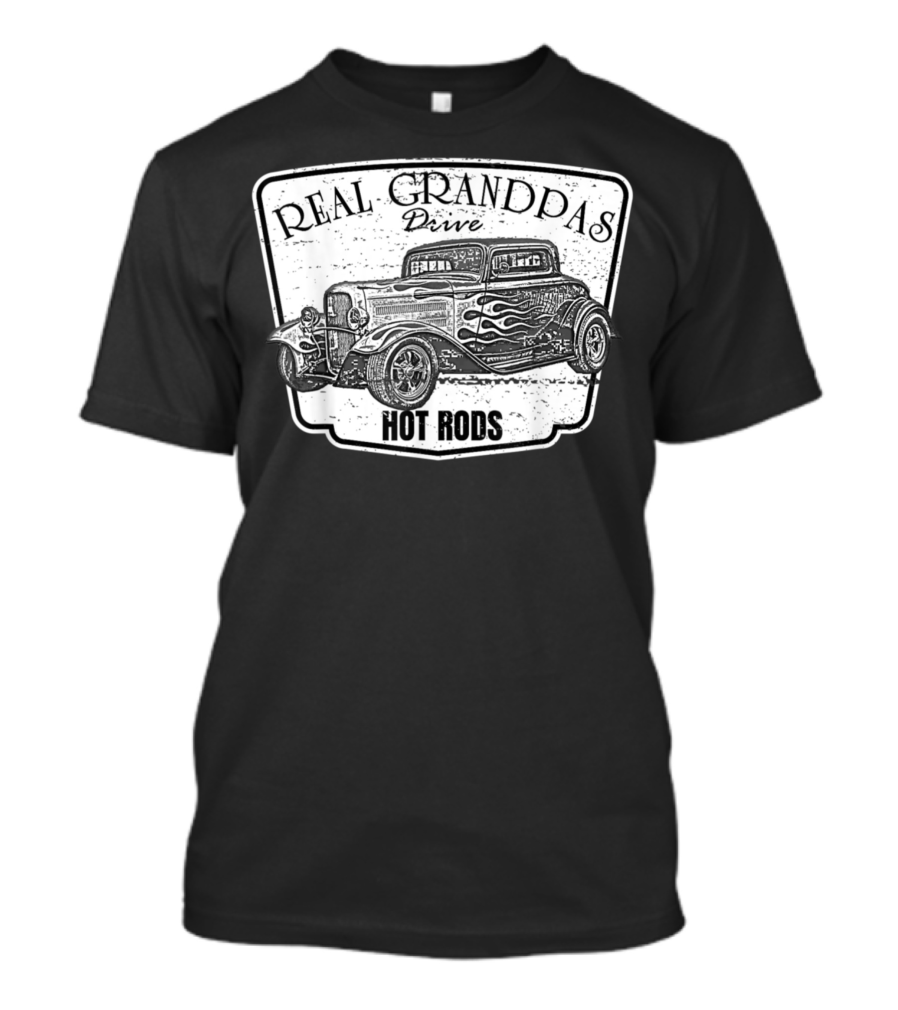 Real Grandpas Drive Hot Rods Classic Car Vintage T-Shirt