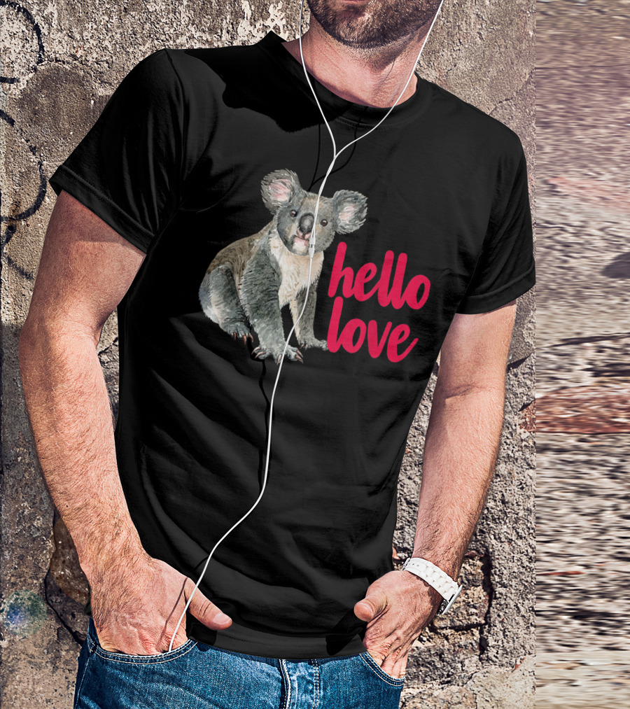Hello Love Koala Bear For Animal Lover T-Shirt