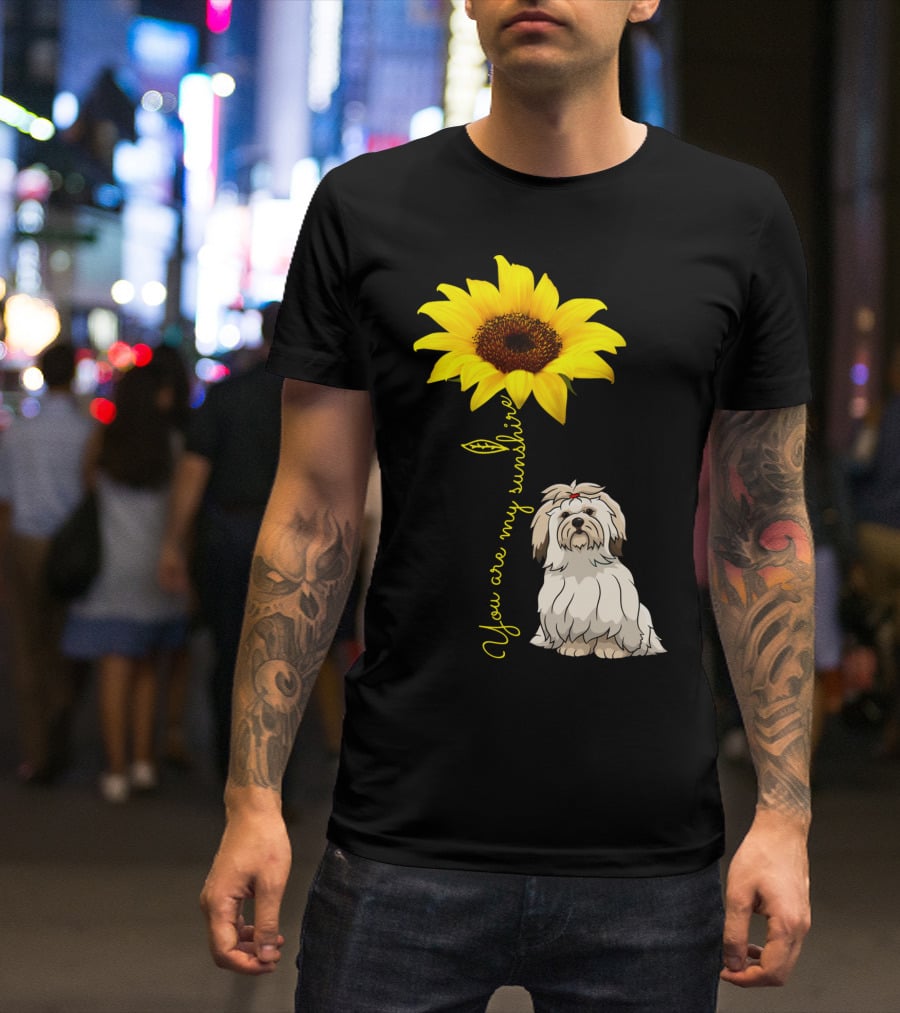 Lhasa Apso Mom You Are My Sunshine Sunflower T-Shirt
