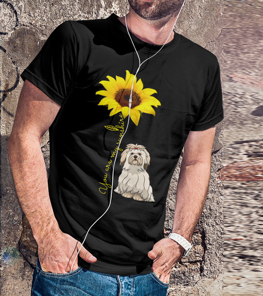 Lhasa Apso Mom You Are My Sunshine Sunflower T-Shirt