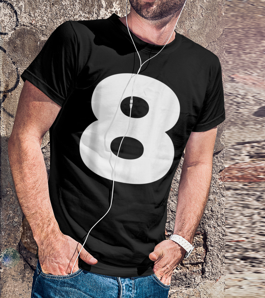 Number 8 Jersey Style Sport Team Fan Group T-Shirt