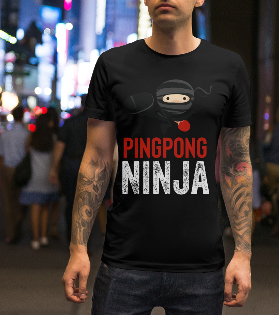Ping Pong Ninja Table Tennis Stealth Master Player T-Shirt