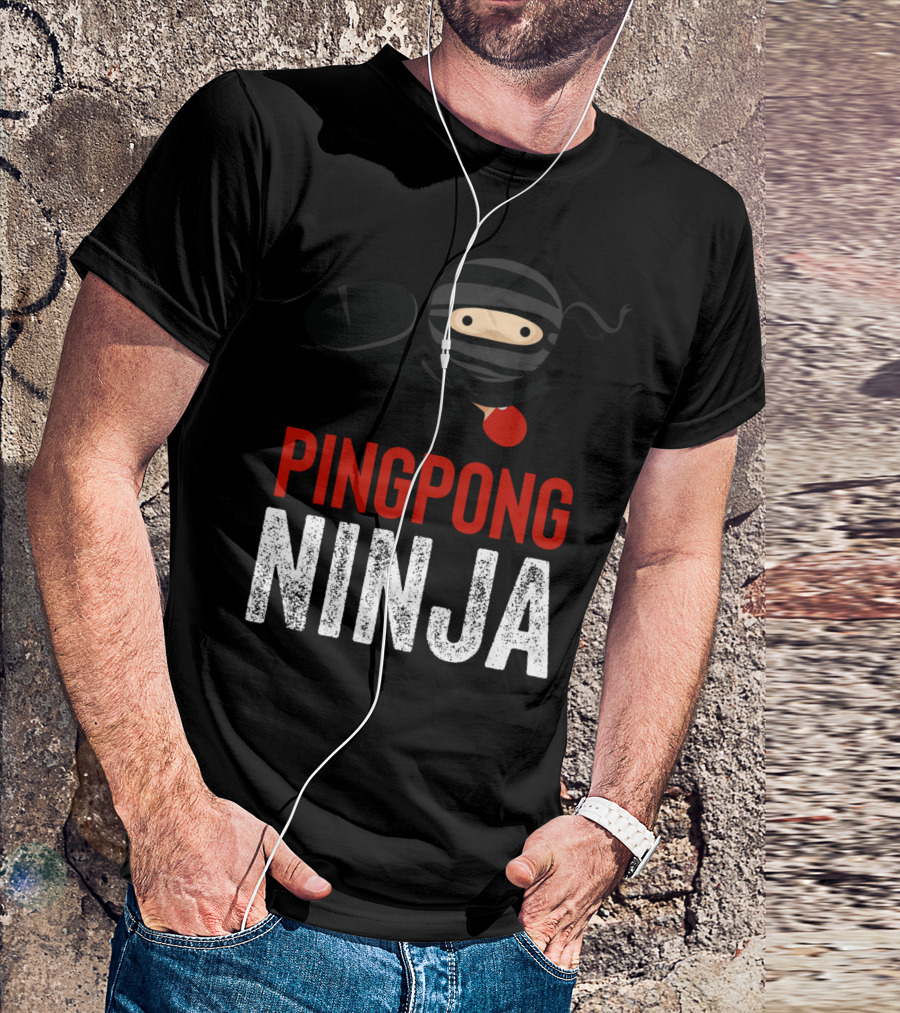 Ping Pong Ninja Table Tennis Stealth Master Player T-Shirt