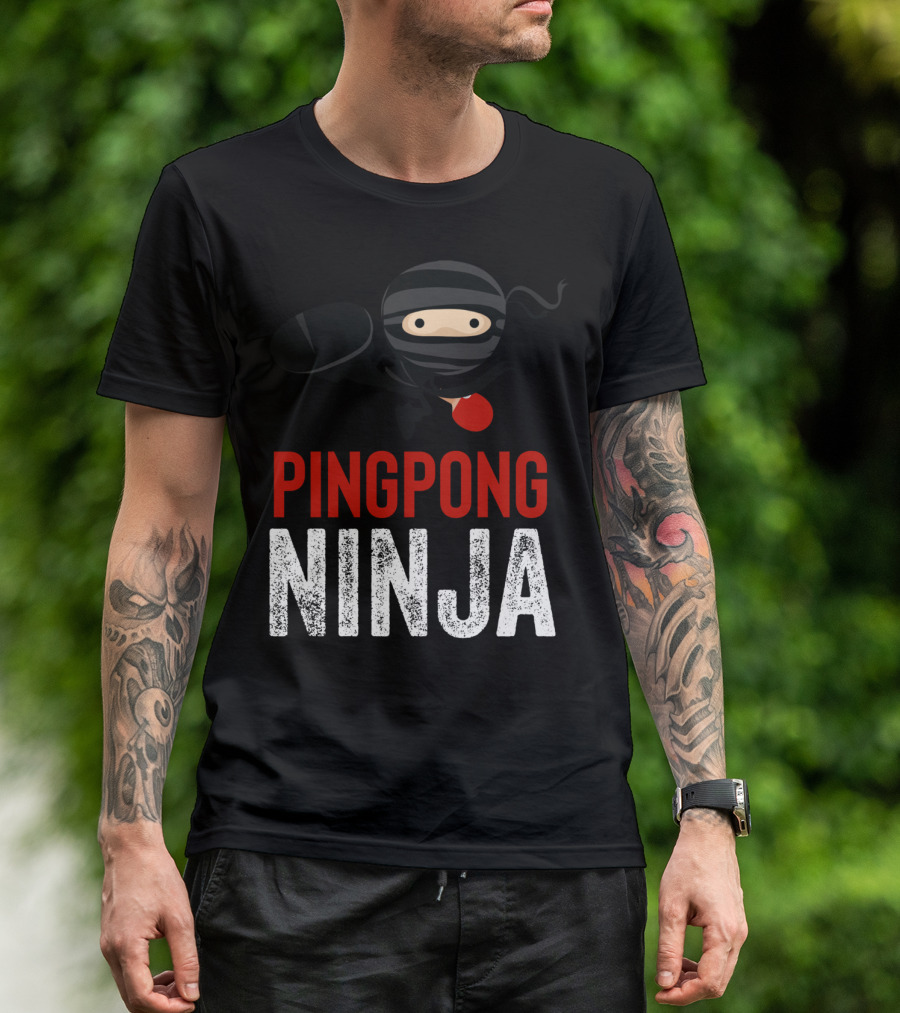 Ping Pong Ninja Table Tennis Stealth Master Player T-Shirt