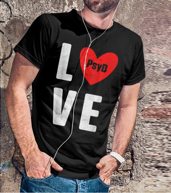 Psyd Love Doctorate Psychology Heart T-Shirt