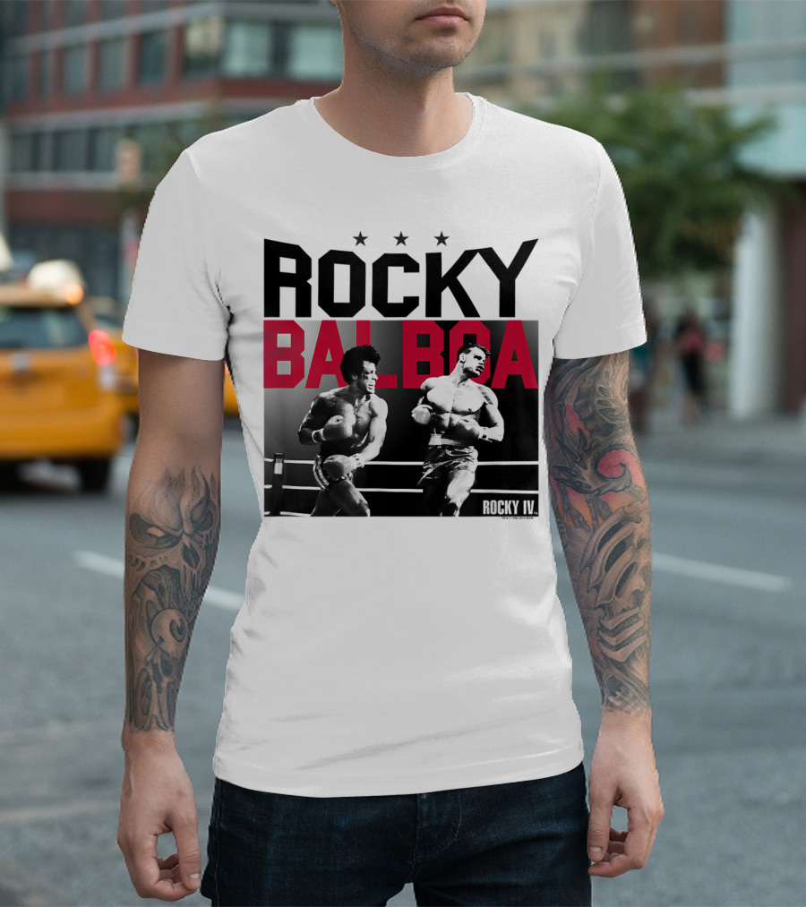 Rocky Balboa and Ivan Drago Fight Scene from Rocky IV Classic Look 30181 T-Shirt
