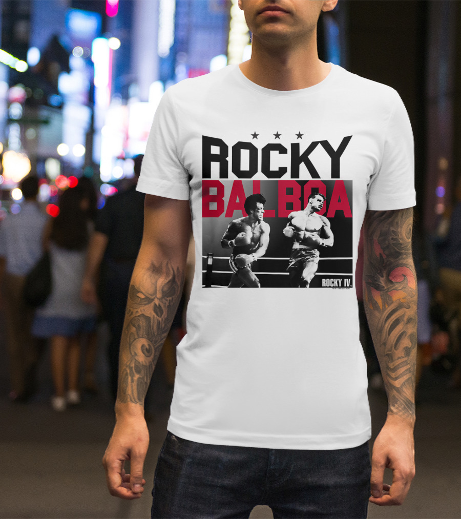 Rocky Balboa And Ivan Drago Fight Scene From Rocky IV Classic Look 30181 T-Shirt