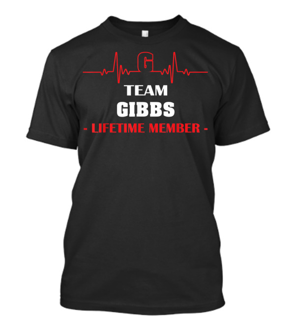 Team Gibbs Lifetime Member Heartbeat T-Shirt