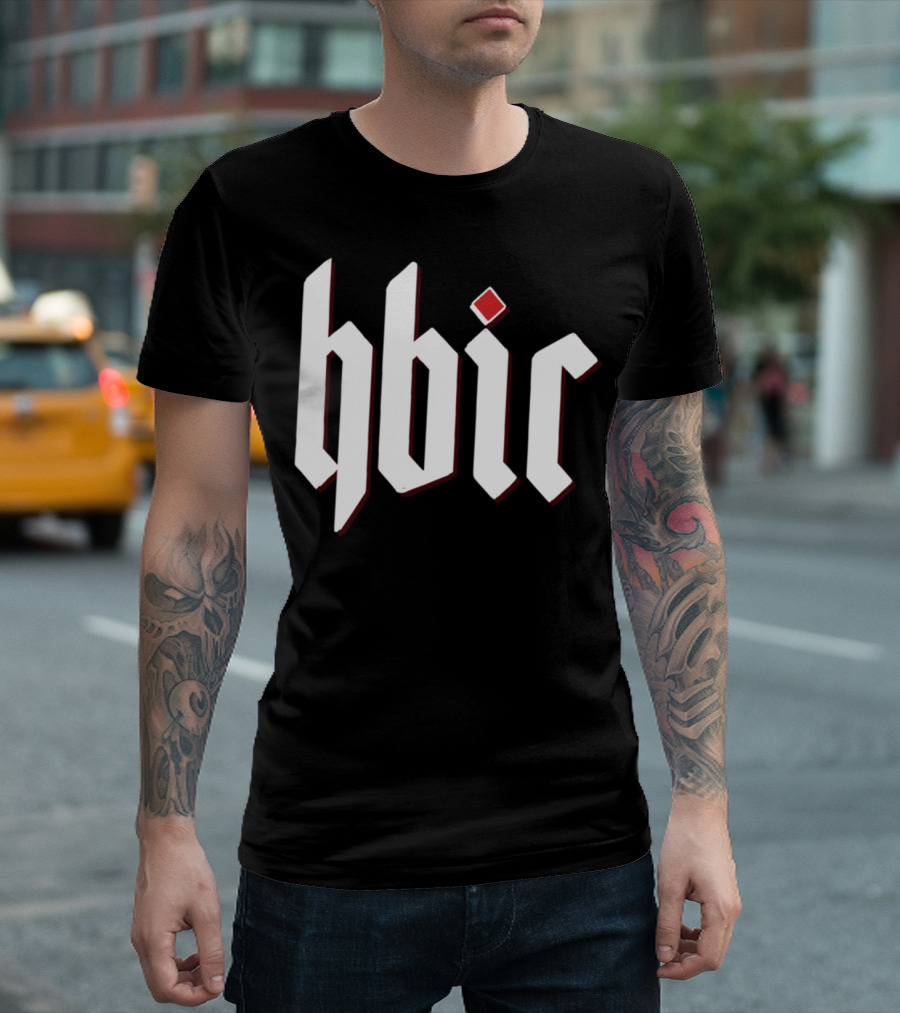 Hbic Gothic Style Text with Red Diamond Accent T-Shirt