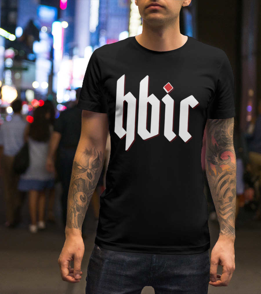 Hbic Gothic Style Text With Red Diamond Accent T-Shirt