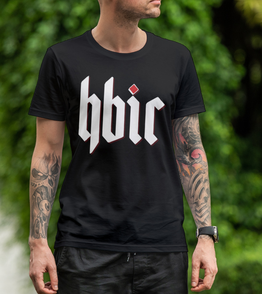Hbic Gothic Style Text With Red Diamond Accent T-Shirt
