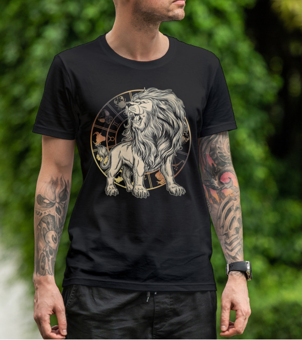 Leo Zodiac Birthday Born In July August T-Shirt