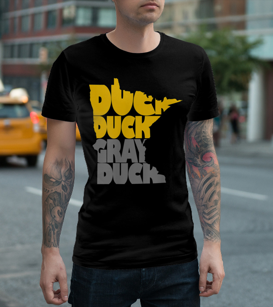Duck Duck Gray Duck Minnesota Map T-Shirt