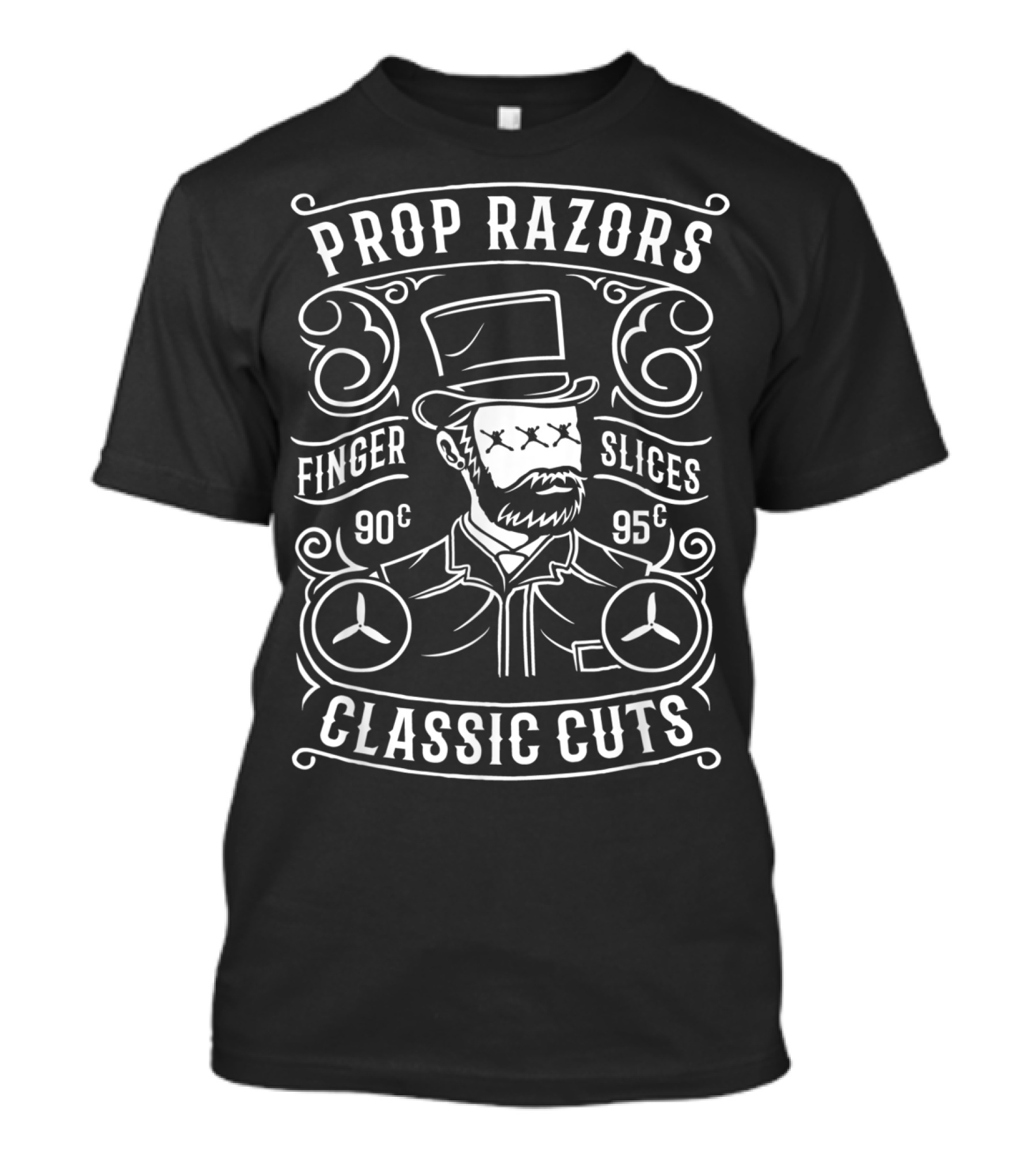 Prop Razors Finger Slices 90c 95c Classic Cuts T-Shirt