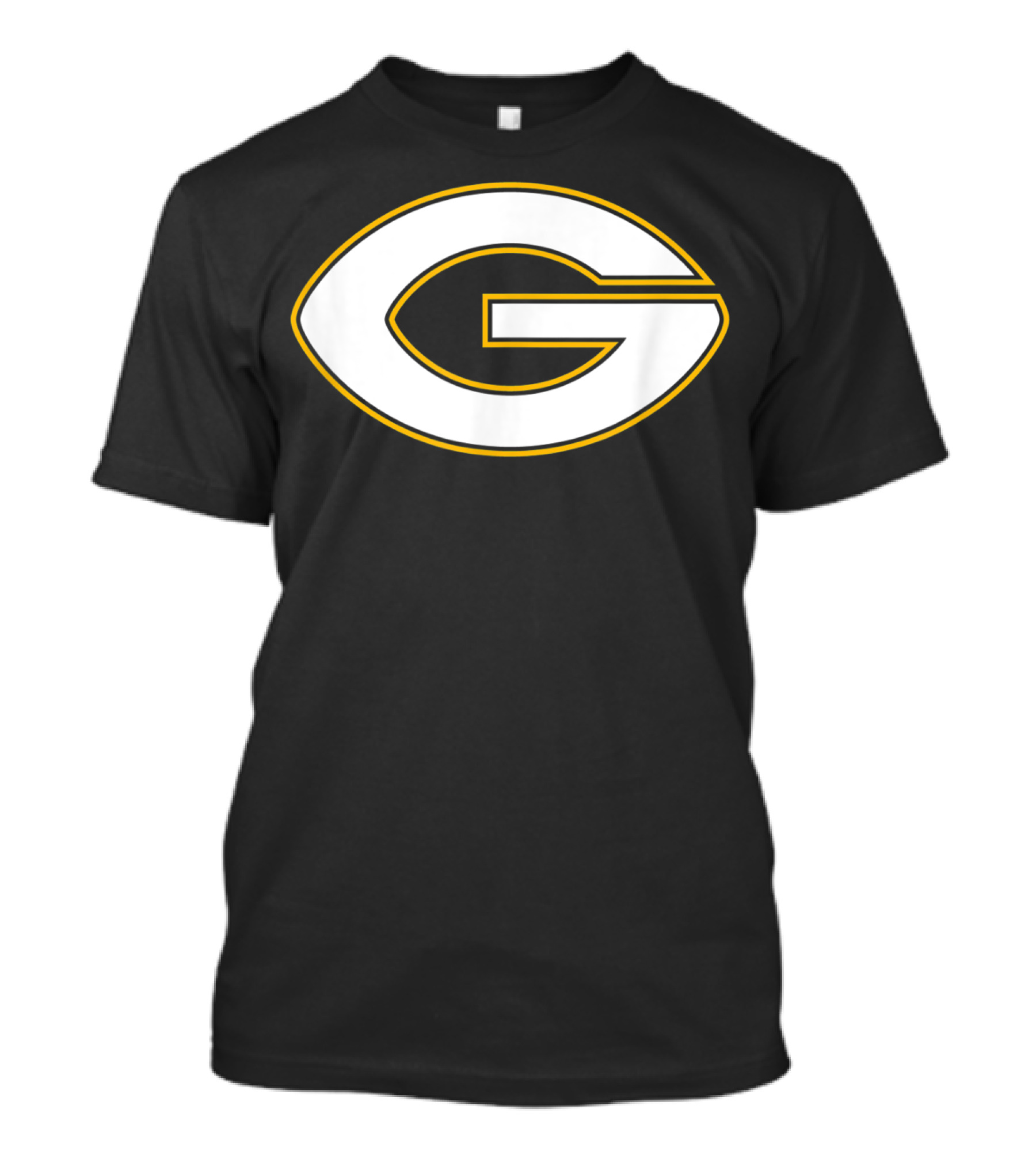 Green Bay Packers Football Shape Letter G T-Shirt