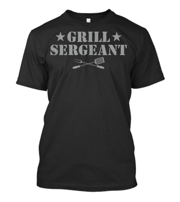 Grill Sergeant Stars Utensils Classic Look Soft Touch T-Shirt