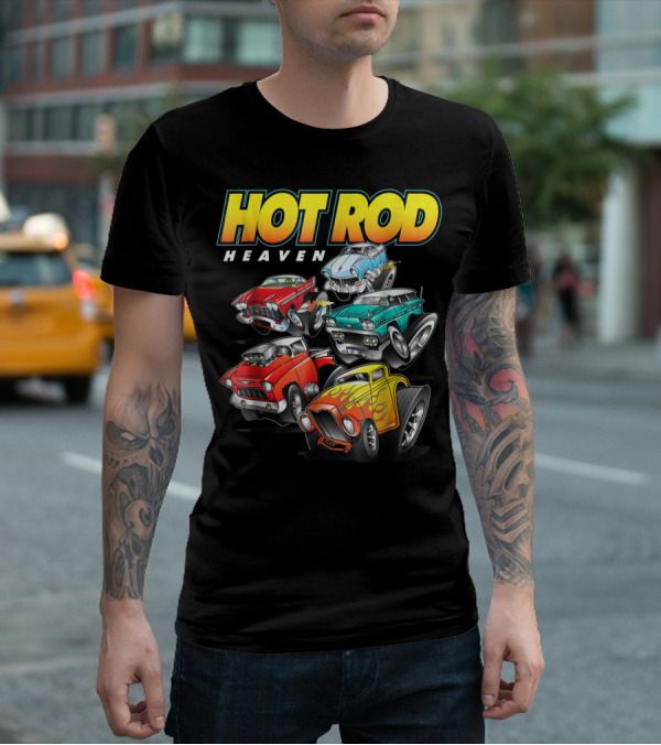Hot Rod Heaven Classic And Antique Cars Vintage Style Collection T-Shirt