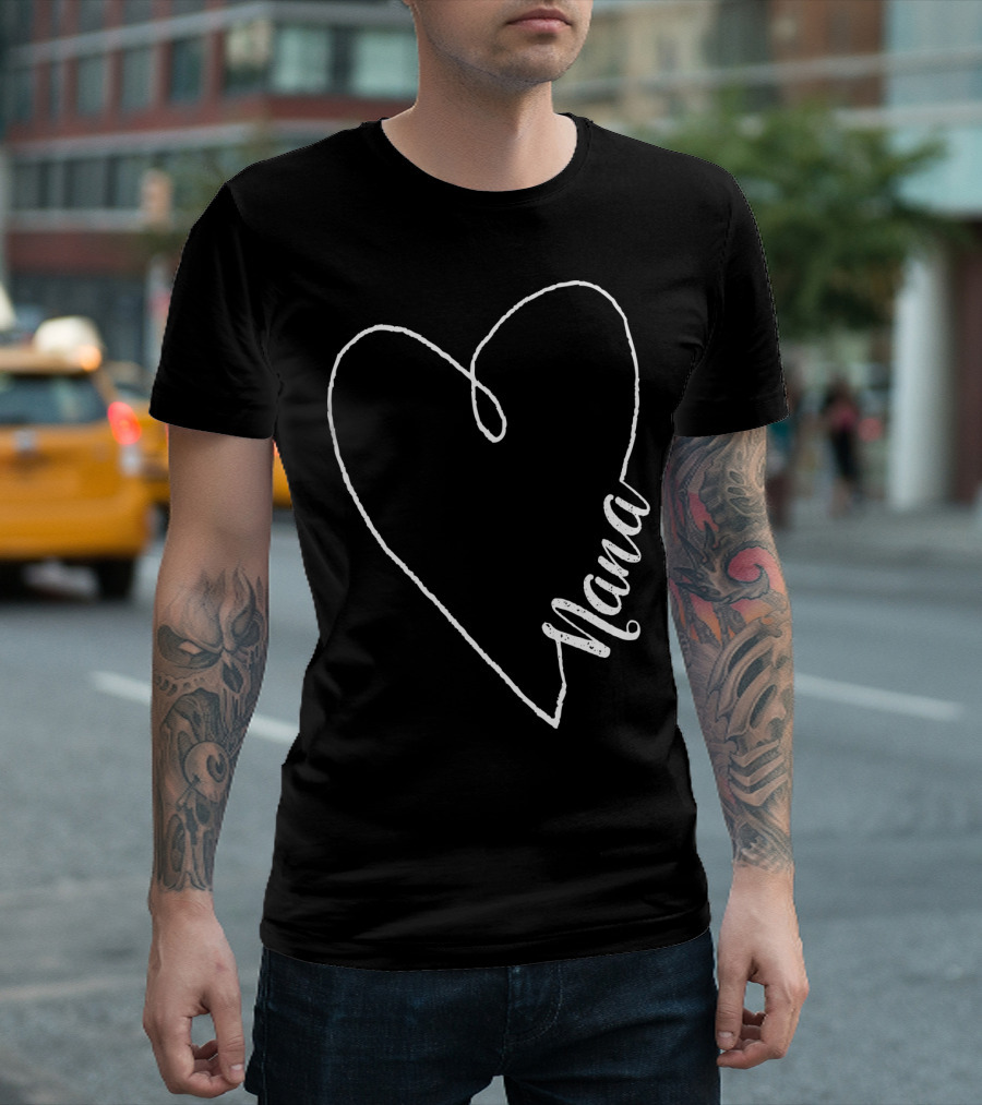 Nana Heart Outline T-Shirt