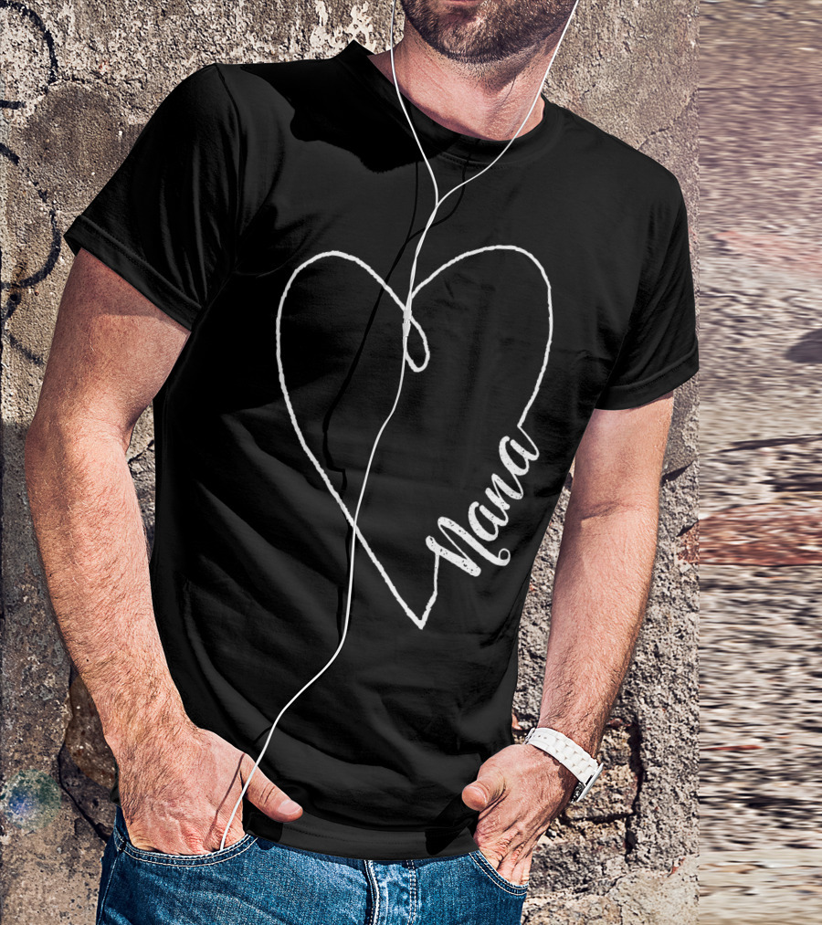 Nana Heart Outline T-Shirt