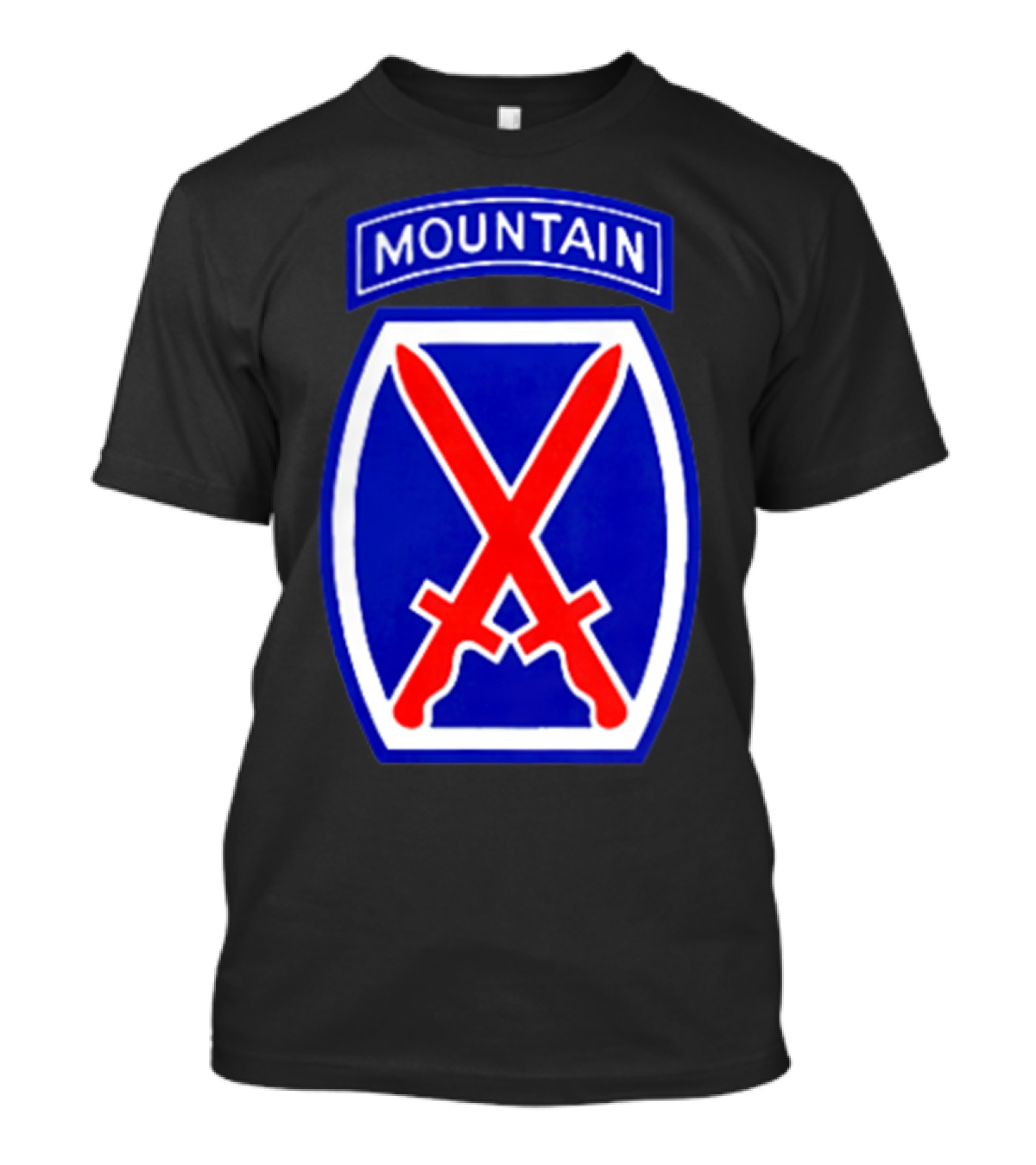 Army 10th Mountain Division Military Infantry Patch Mountain Shield T-Shirt