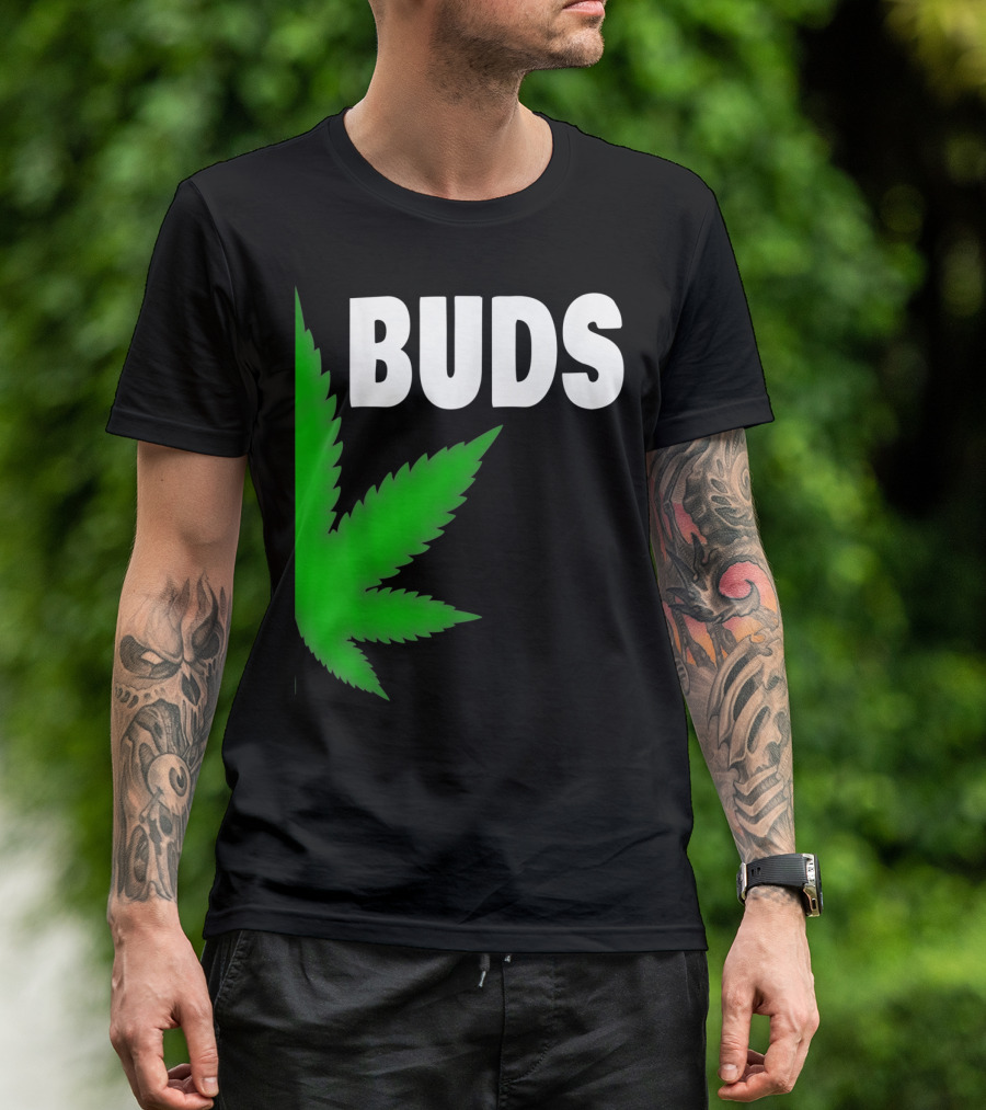 Couple Matching Best Buds Marijuana Leaf BFF T-Shirt
