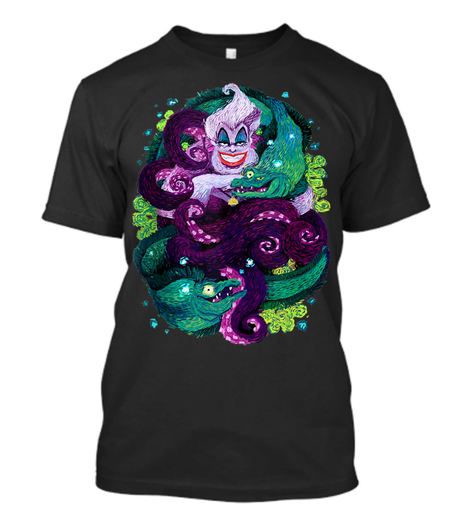 Disney The Little Mermaid Ursula Sea Witch Tentacles And Green Eels T-Shirt
