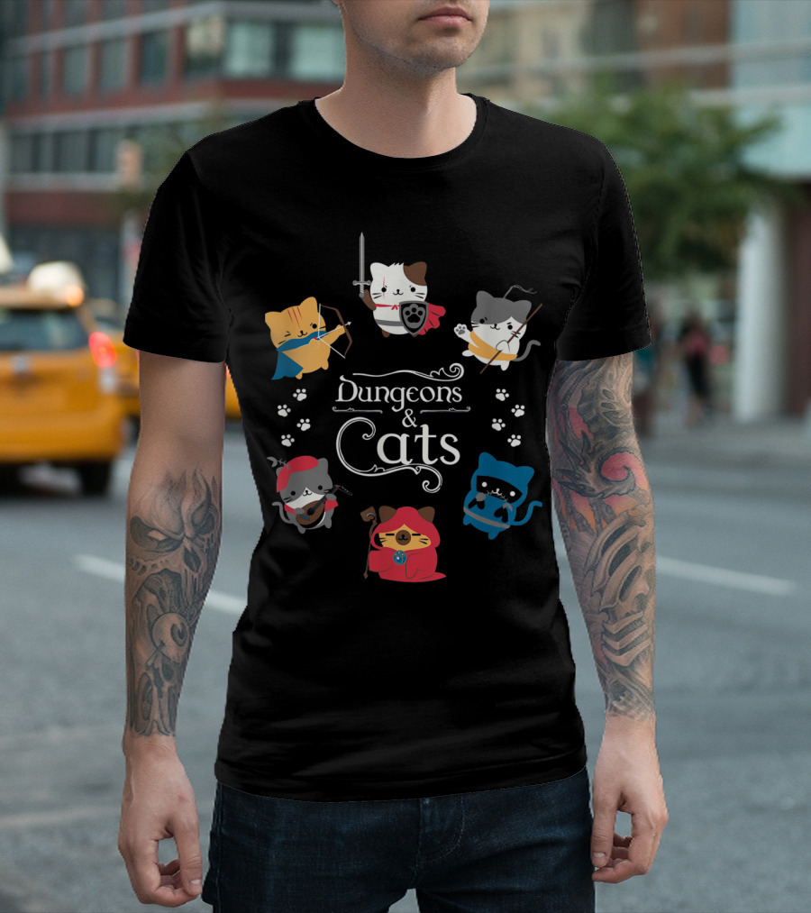Dungeons And Cats Adventure In The Dungeons T-Shirt