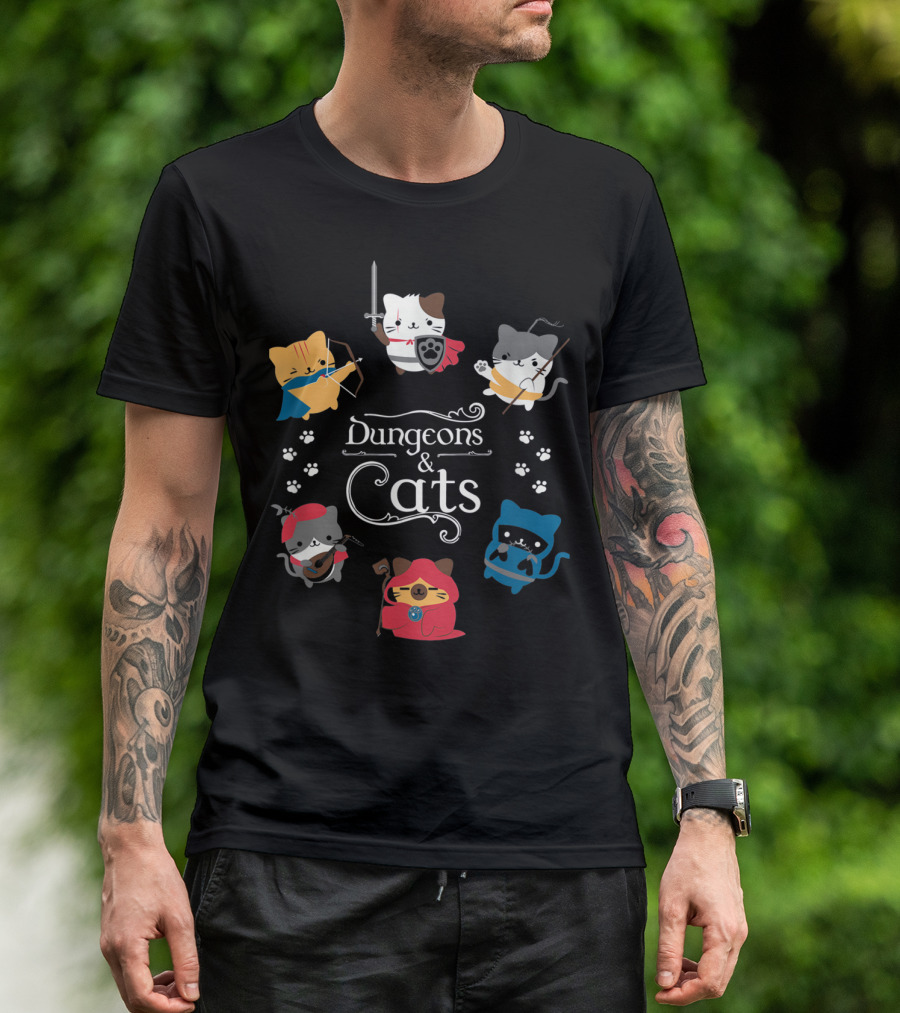 Dungeons And Cats Adventure In The Dungeons T-Shirt