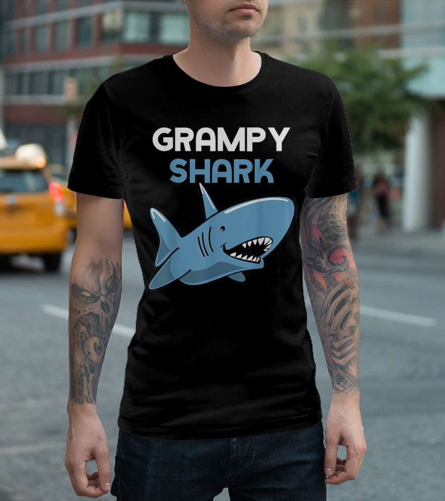 Grampy Shark Funny Family Father's Day Shark T-Shirt