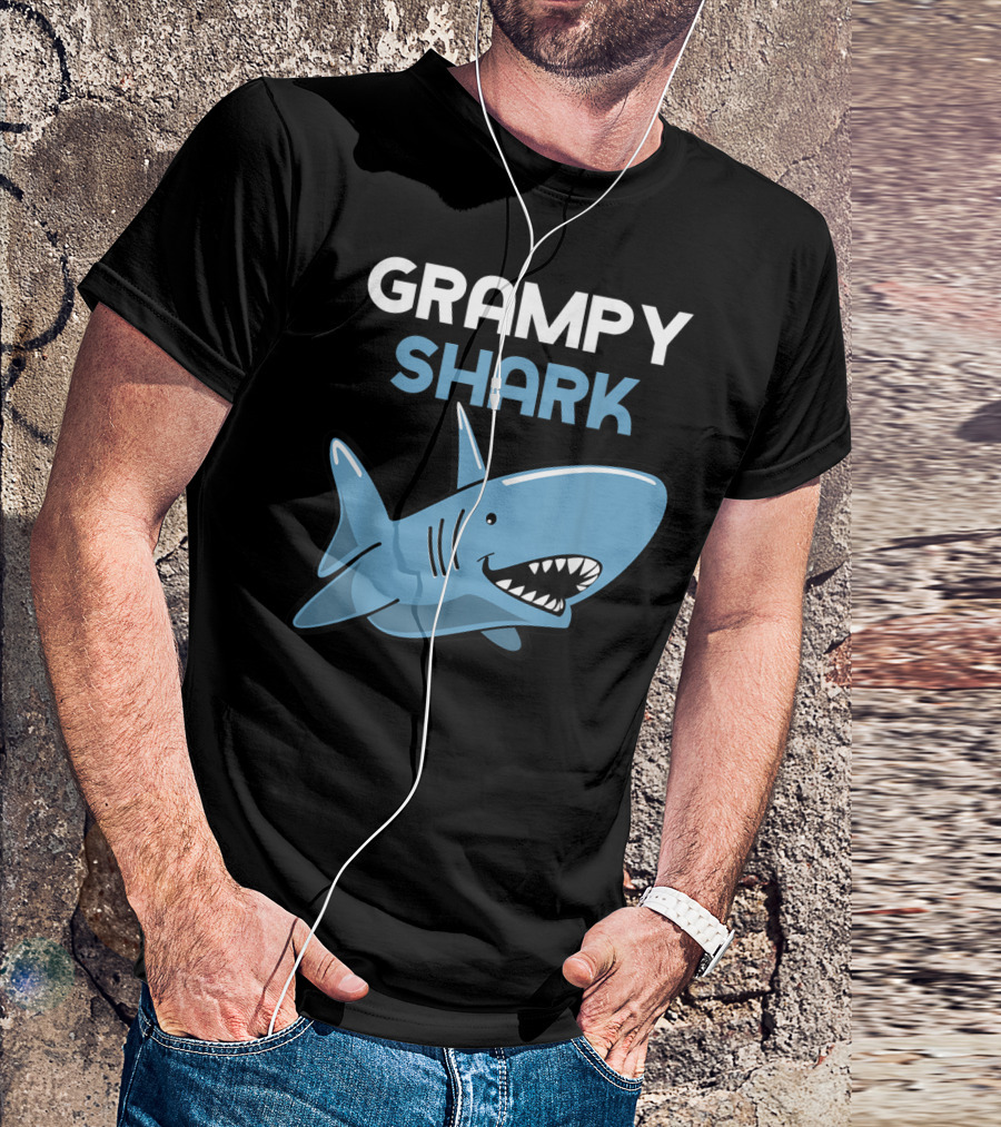 Grampy Shark Funny Family Father's Day Shark T-Shirt