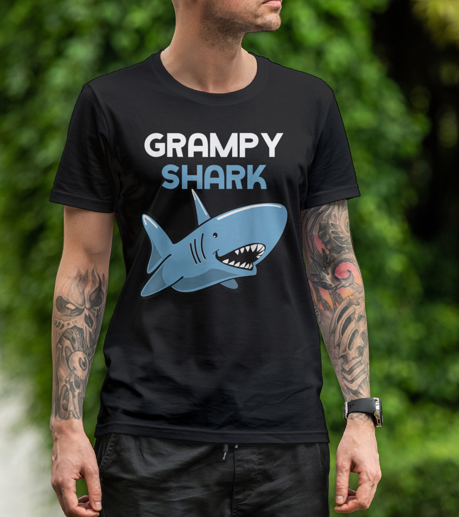 Grampy Shark Funny Family Father's Day Shark T-Shirt