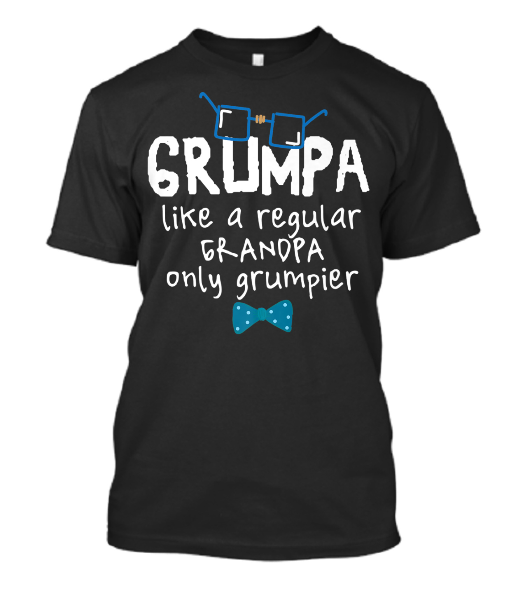 Grumpa Like A Regular Grandpa Only Grumpier With Glasses And Bowtie T-Shirt