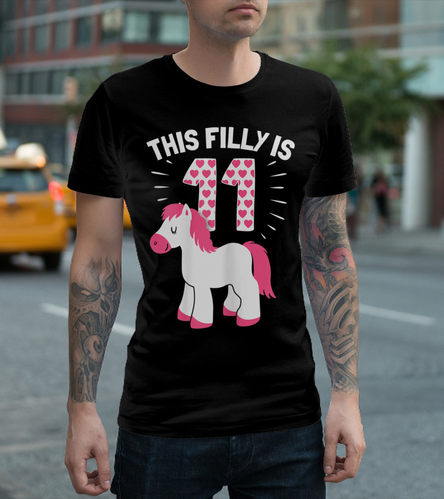 This Filly Is 11 Birthday Girl Horse Lover Eleven T-Shirt