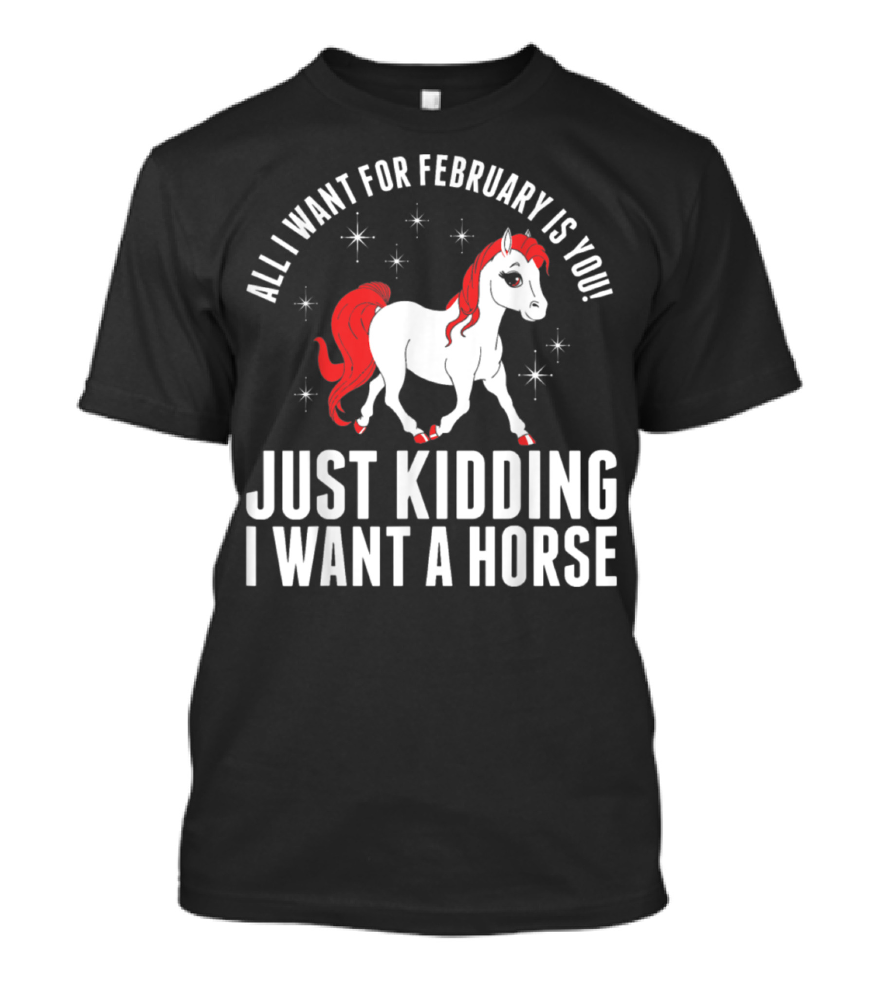 All I Want For February Is You Just Kidding I Want A Horse T-Shirt
